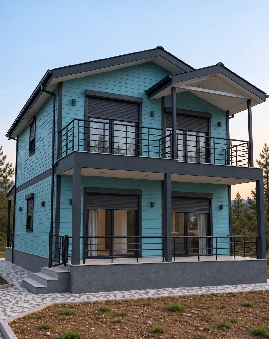 Elmalı, Antalya — 144 m² prefabrik uygulaması