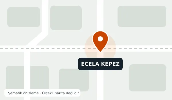 ECELA Kepez ofisi için şematik konum önizlemesi; ölçekli harita değildir