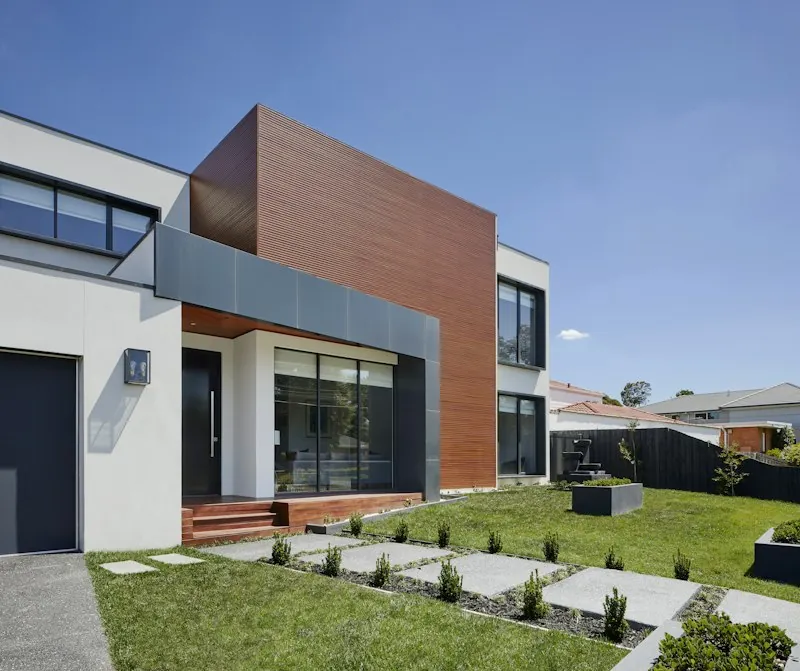 Modern çift katlı yapı, temsili mimari görünüm